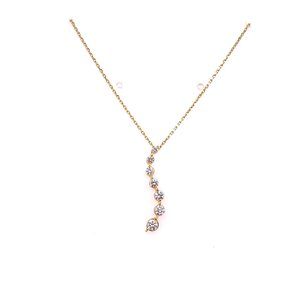 14K Solid Yellow Gold Diamond 16" Necklace (0.40 CTW)